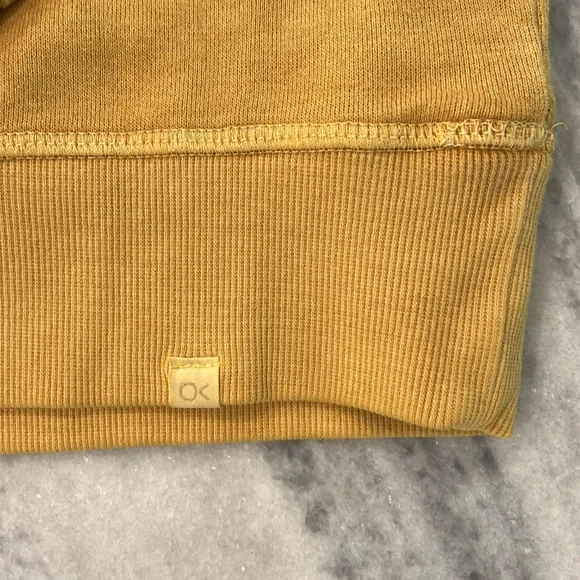 NWT Outerknown Sur French Terry Sweatshirt sz XL in Mustard Yellow - Picture 3 of 7